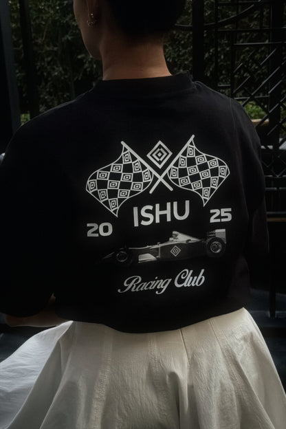 "RETRO RACING" BLACK T-SHIRT