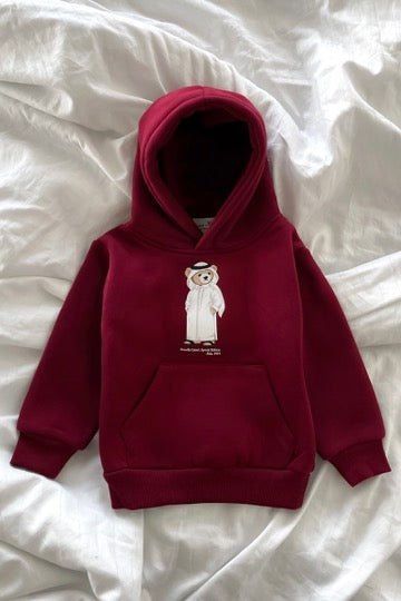 LITTLE "QATAR ICONIC BEAR" MAROON SET