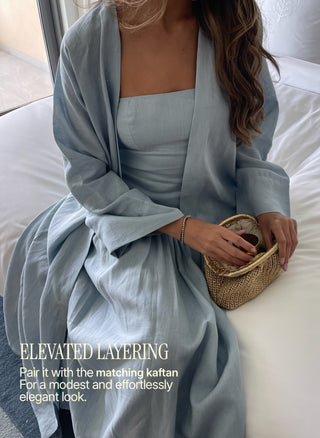 AZZURRO LINEN MAXI DRESS