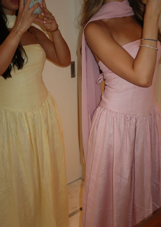 LIMONE LINEN MAXI DRESS
