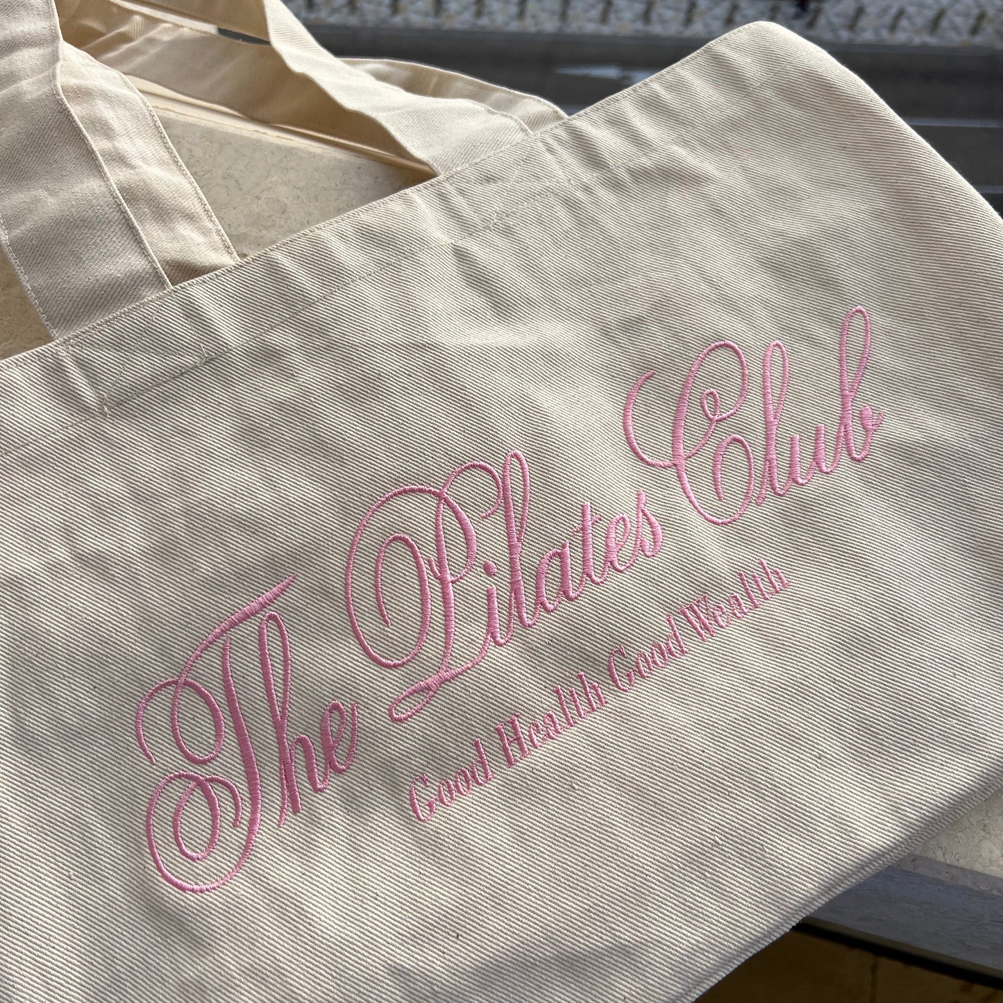 "THE PILATES CLUB" PINK TOTE BAG