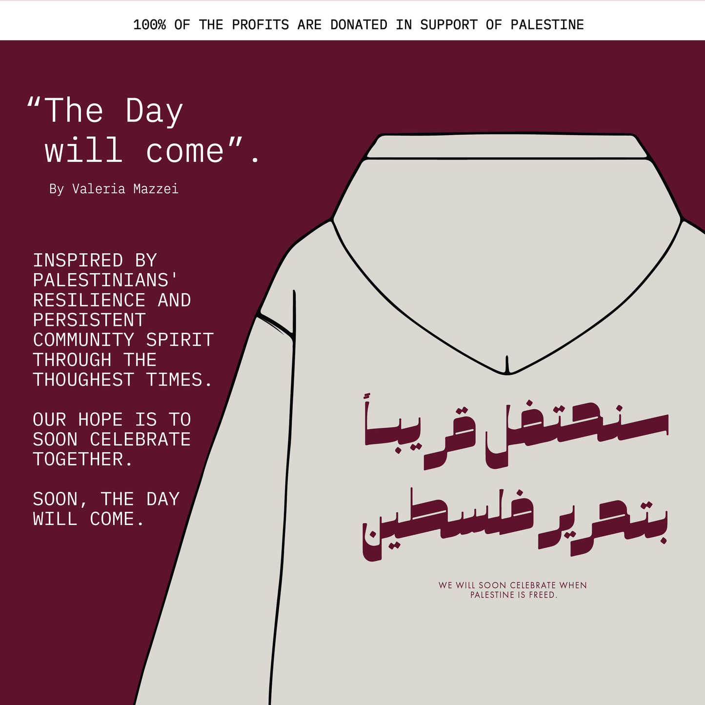 "THE DAY WILL COME" MAROON HOODIE