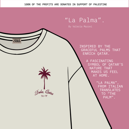 "LA PALMA" OVERSIZED OFF-WHITE T-SHIRT