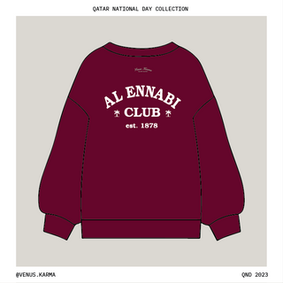 "AL ENNABI CLUB" MAROON SWEATSHIRT