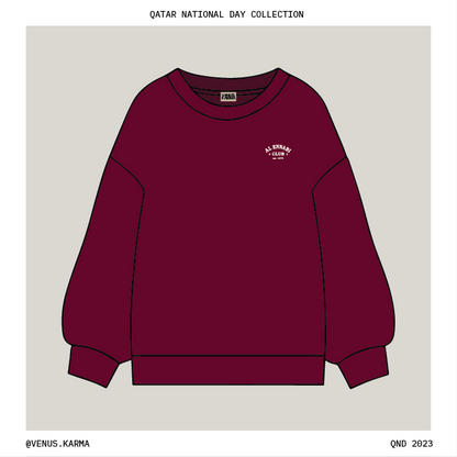 "AL ENNABI CLUB" MAROON SWEATSHIRT