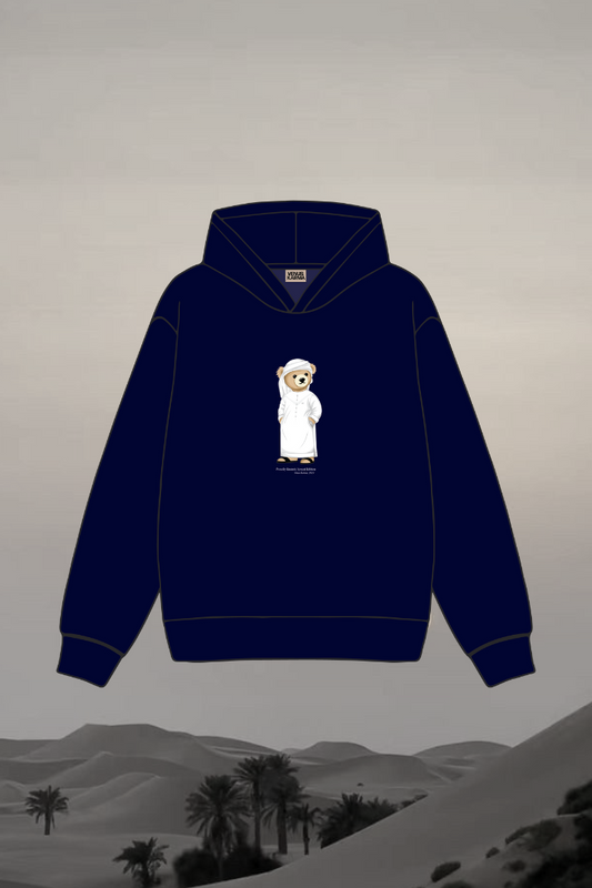 "UAE ICONIC BEAR" NAVY BLUE HOODIE