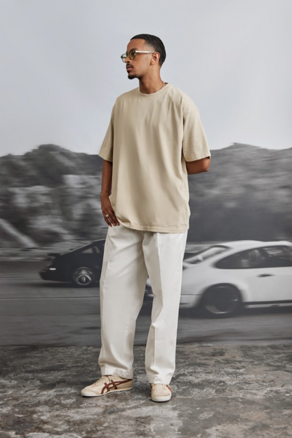 BEIGE OVERSIZED T-SHIRT