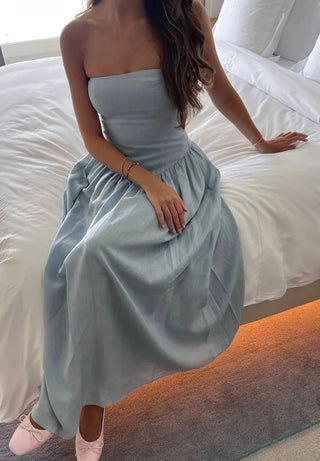 AZZURRO LINEN MAXI DRESS Venus Karma