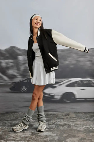 BLACK VARSITY JACKET Venus Karma