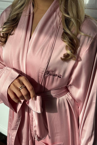 BLUSH SILKY ROBE - Venus Karma