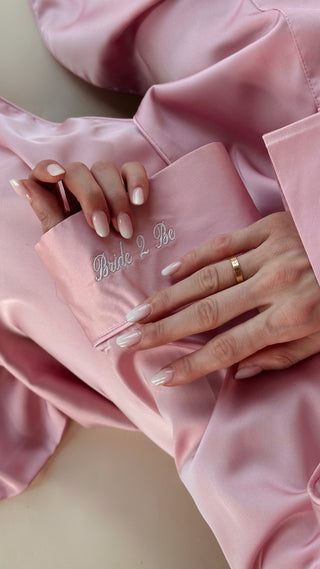 BLUSH SILKY ROBE - Venus Karma