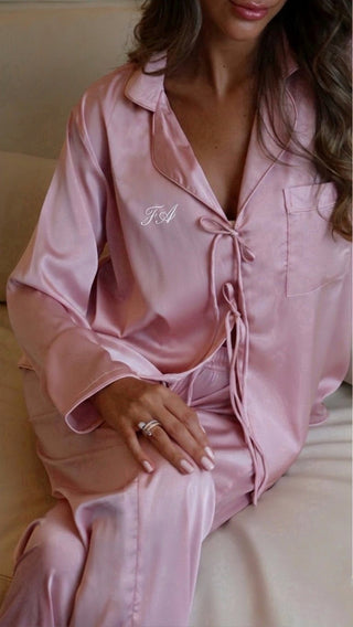 BLUSH SILKY SLEEPWEAR SET - Venus Karma