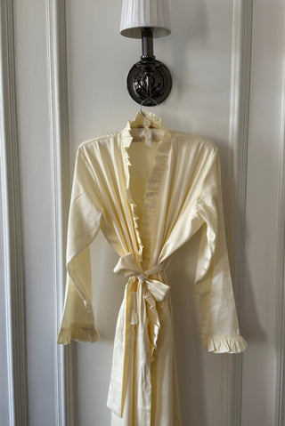 Butter Ruffle Robe - hem and length detail