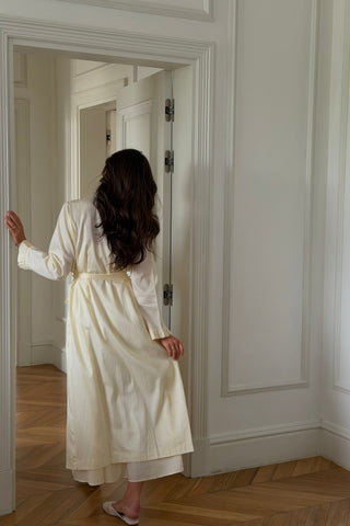 Butter Ruffle Robe - back view