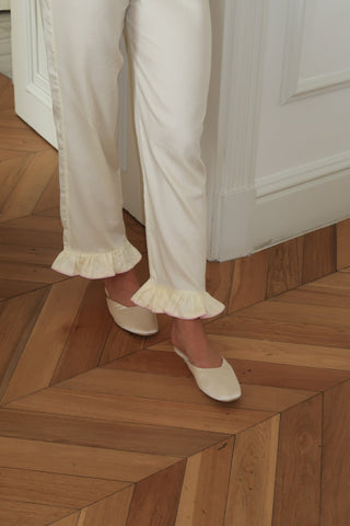 Butter Ruffle Sleepwear Set - full outfit worn