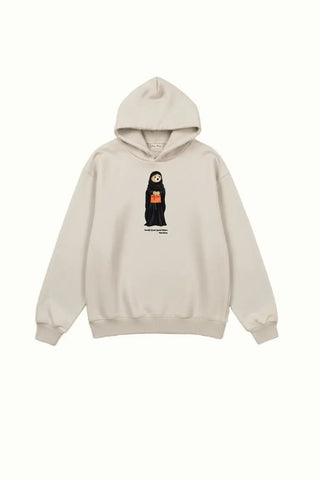 ICONIC TEDDY GIRL ABAYA OFF-WHITE HOODIE Venus Karma
