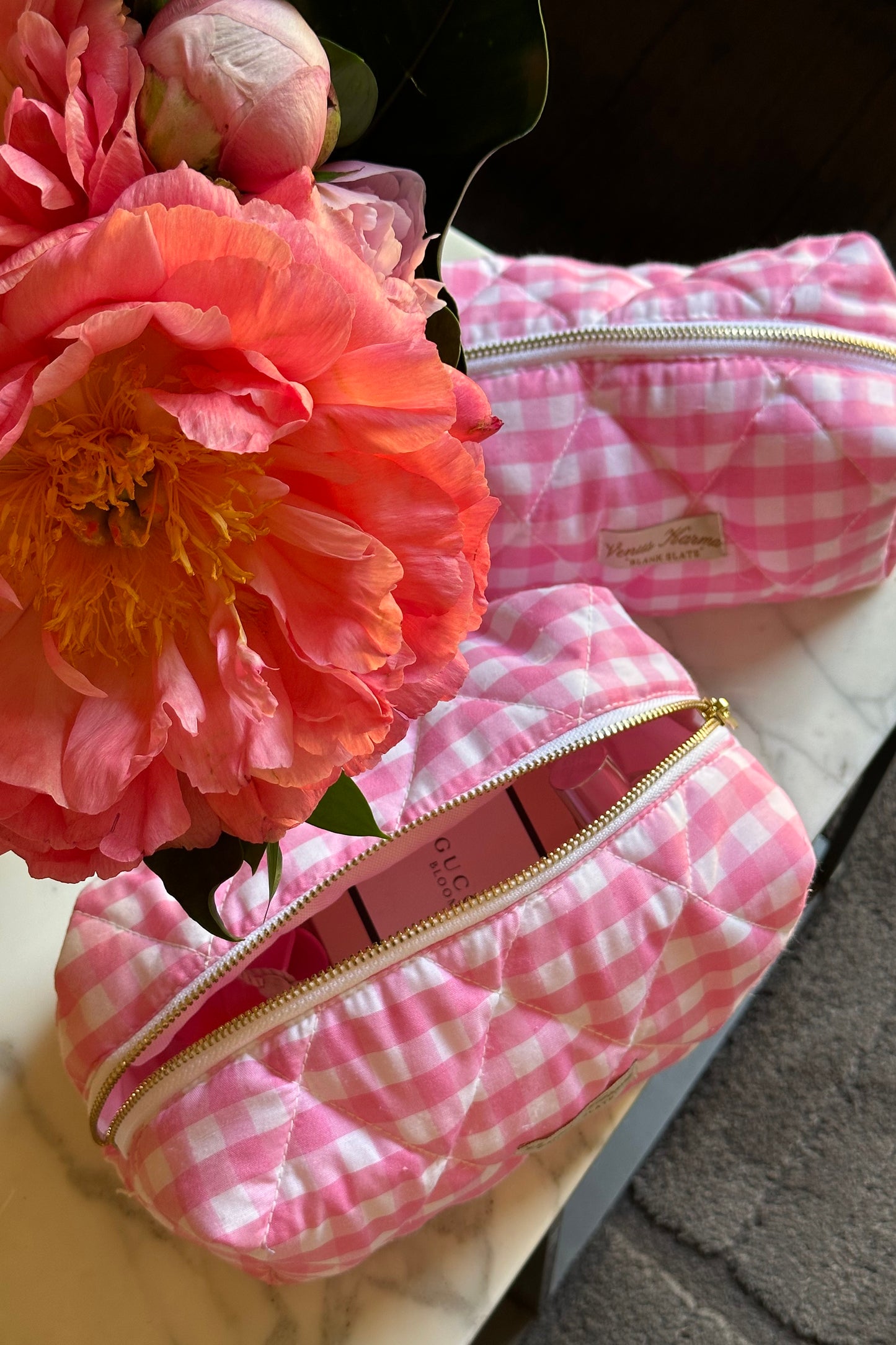 "COTTAGE PINK" BEAUTY POUCH