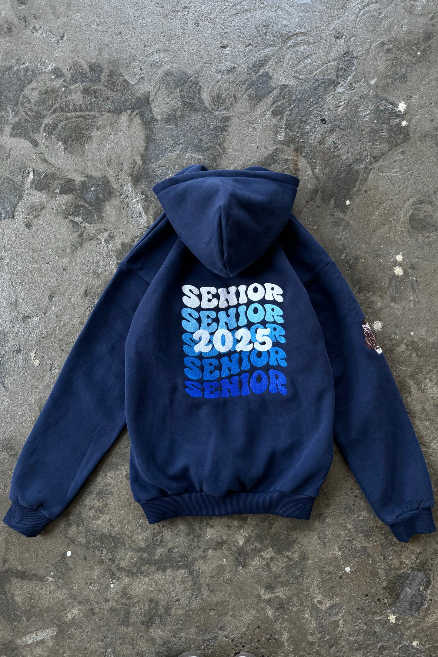 "SENIOR 2025" NAVY BLUE HOODIE