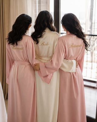 IVORY SILKY ROBE - Venus Karma