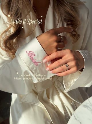 IVORY SILKY ROBE - Venus Karma