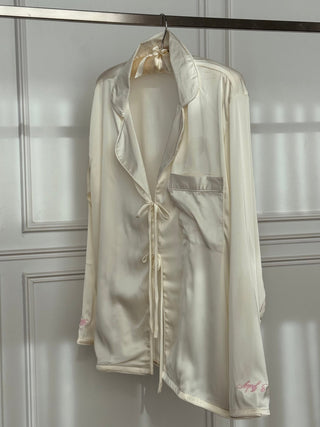 IVORY SILKY SLEEPWEAR SET - Venus Karma