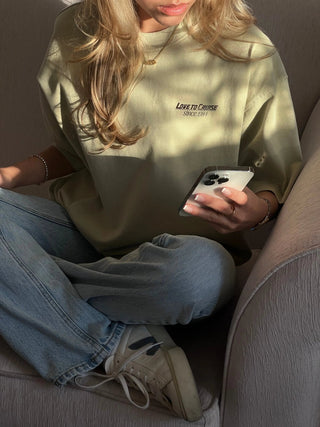 "LAND CRUISER" OVERSIZED BEIGE T-SHIRT Venus Karma