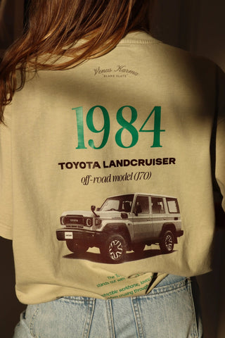 "LAND CRUISER" OVERSIZED BEIGE T-SHIRT Venus Karma