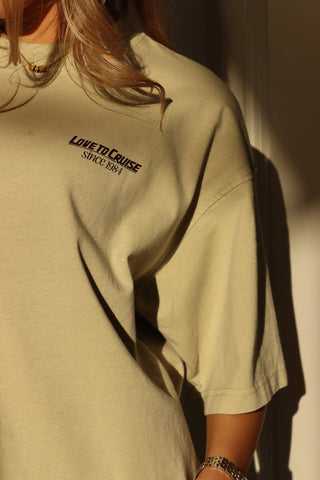 "LAND CRUISER" OVERSIZED BEIGE T-SHIRT Venus Karma