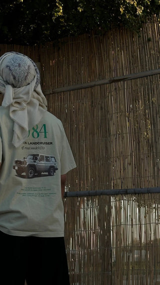 "LAND CRUISER" OVERSIZED BEIGE T-SHIRT Venus Karma