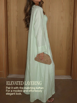 MENTA LINEN MAXI DRESS - Venus Karma