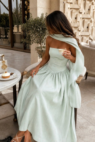 MENTA LINEN MAXI DRESS - Venus Karma