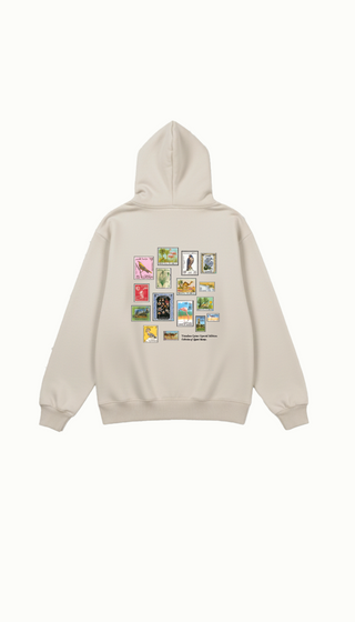 TIMELESS STAMPS OFF-WHITE HOODIE