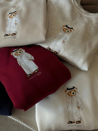 "QATAR ICONIC BEAR" GREY SWEATSHIRT Venus Karma