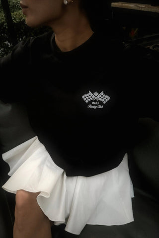 "RETRO RACING" BLACK T-SHIRT Venus Karma
