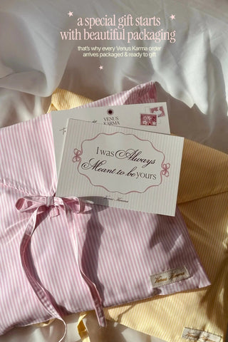 Venus Karma striped cotton pajama fabric, close-up