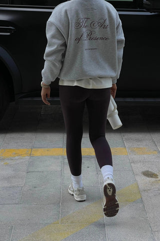 "THE ART OF PRESENCE" GREY MARL SWEATSHIRT Venus Karma