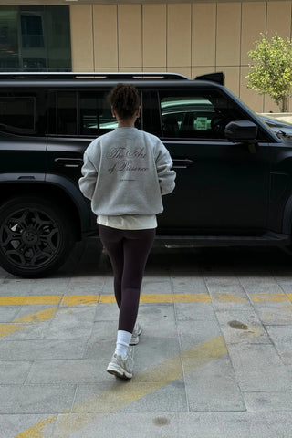 "THE ART OF PRESENCE" GREY MARL SWEATSHIRT Venus Karma