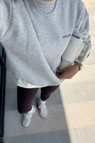 "THE ART OF PRESENCE" GREY MARL SWEATSHIRT Venus Karma