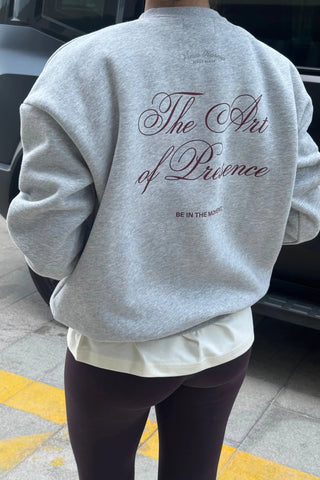 "THE ART OF PRESENCE" GREY MARL SWEATSHIRT Venus Karma