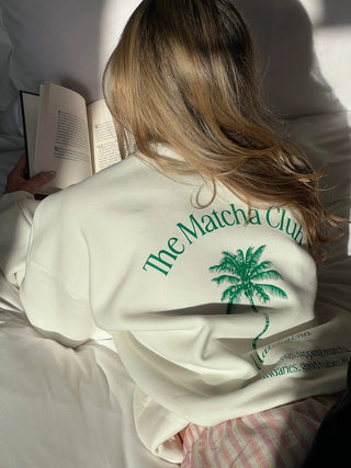 "THE MATCHA CLUB" WHITE SWEATSHIRT Venus Karma