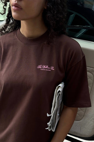 "THE WELLNESS LIFESTYLE" BROWN T-SHIRT Venus Karma