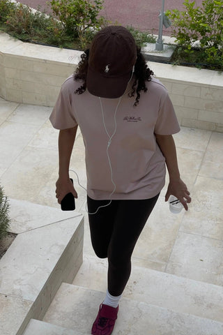 "THE WELLNESS LIFESTYLE" DUSTY PINK T-SHIRT Venus Karma