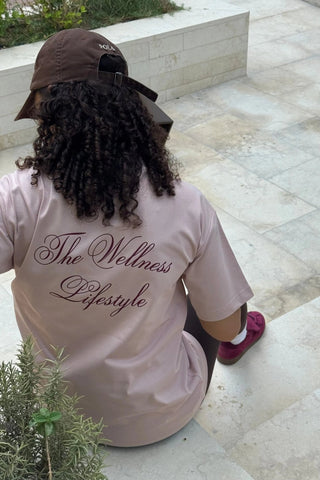 "THE WELLNESS LIFESTYLE" DUSTY PINK T-SHIRT Venus Karma