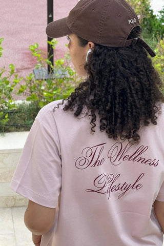 "THE WELLNESS LIFESTYLE" DUSTY PINK T-SHIRT Venus Karma