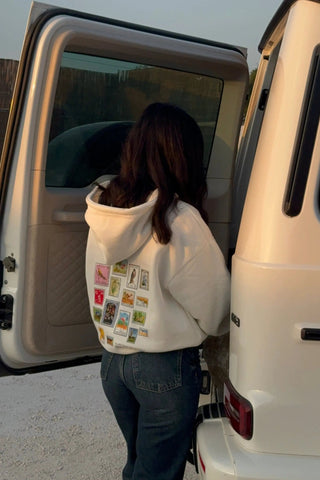 TIMELESS STAMPS OFF-WHITE HOODIE Venus Karma