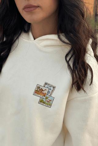 TIMELESS STAMPS OFF-WHITE HOODIE Venus Karma