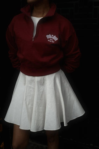 "VINTAGE SOCIETY" RUBY HALF-ZIP SWEATSHIRT Venus Karma