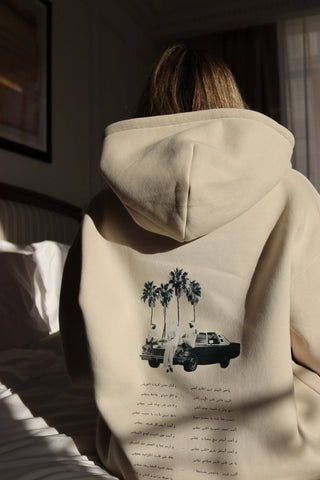 "YA MADOR AL-HAYN" OFF-WHITE HOODIE Venus Karma