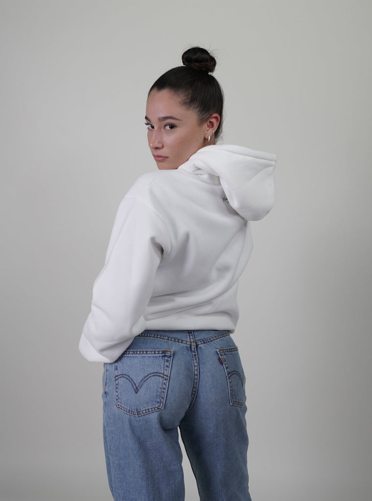 'WHITE' UNISEX HOODIE