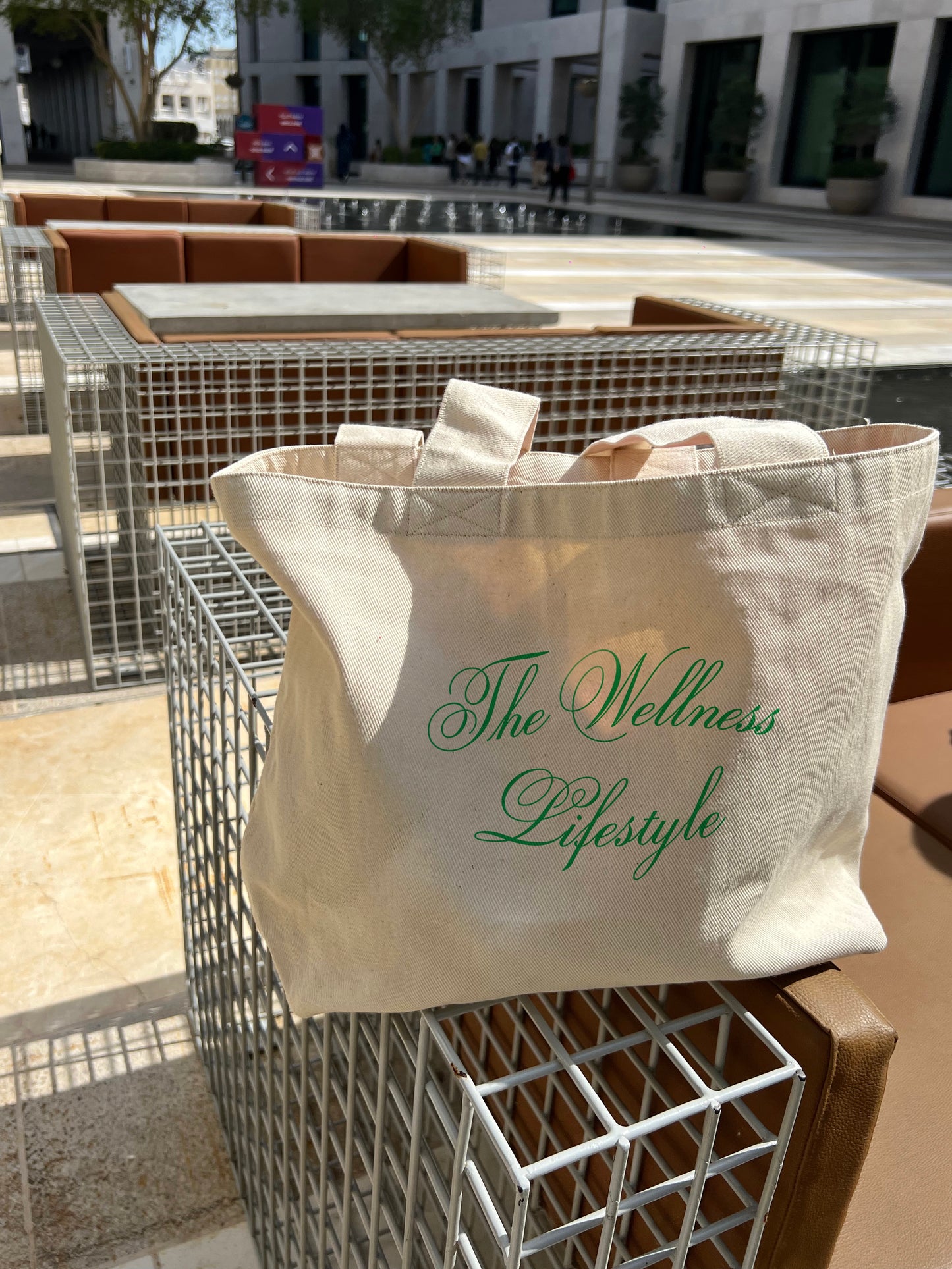 "THE WELLNESS LIFESTYLE" FOREST TOTE BAG